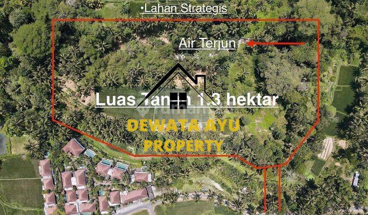 Lahan Luas 13.000m2 View Air Terjun Lokasi Tegallalang Ubud 2