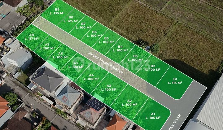 Tanah Sewa Kaflingan Zona Kuning di Renon