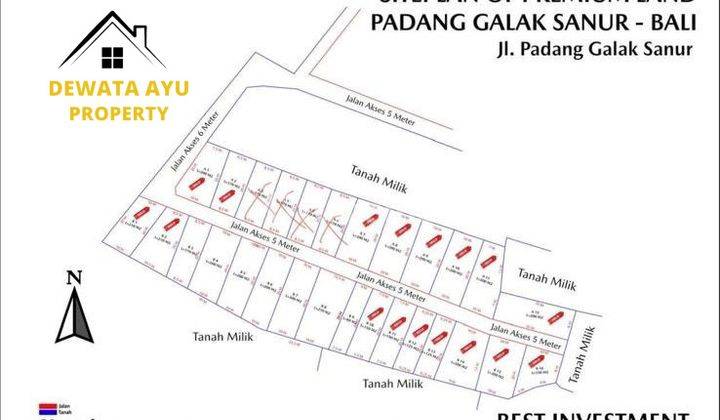 Lahan Kavling Mulai 200M2 Akomodasi Wisata Di Padang Galak Sanur  1