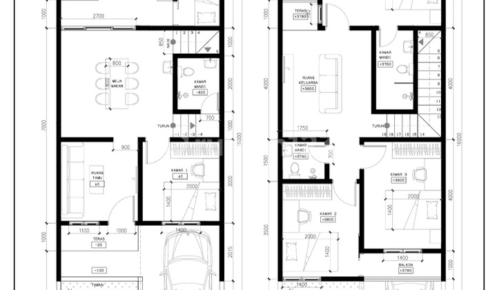 2-Story House in an Elite Housing Complex, Strategic Location, Panjang Jiwo Permai, Tenggilis Mejoyo, Surabaya 2