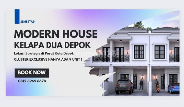 Rumah Eksklusif Dlm Cluster di Kelapa Dua, Hunian Nyaman Dan Aman, Dkt Fasilitas Umum 2