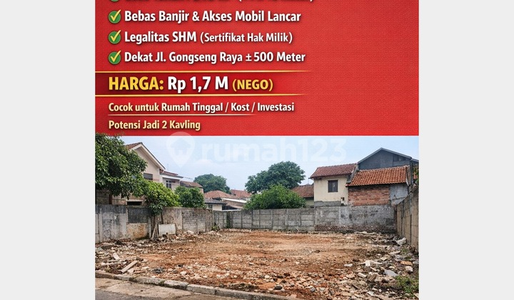 Dijual Tanah Strategis - Hitung Tanah Saja, 5 Menit ke Mal Cijantung Dijual Tanah Strategis - Hitung Tanah Saja, 5 Menit ke Mal Cijantung