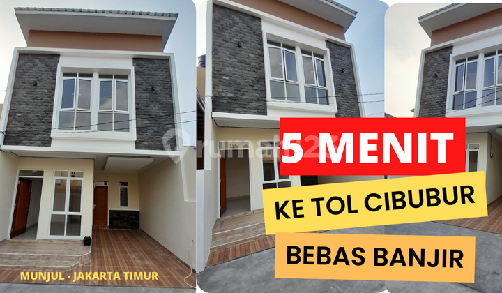 Rumah Baru 2 Lantai Siap Huni, Dekat Asrama Polri Munjul Cipayung