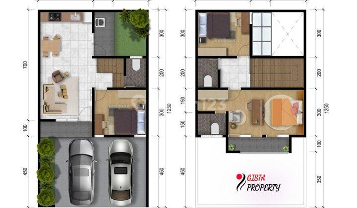 Rumah Dlm Townhouse Posisi Hook Siap Huni Free Kitchen Set  2