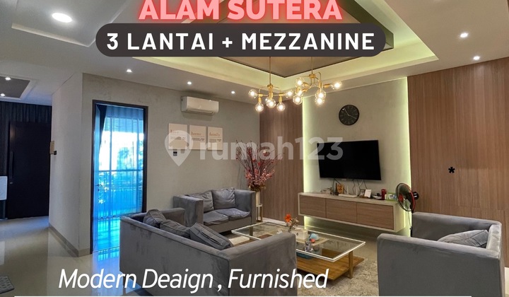 Rumah 3 Lantai Full Furnished Siap Huni di Alam Sutera Rumah 3 Lantai Full Furnished Siap Huni di Alam Sutera