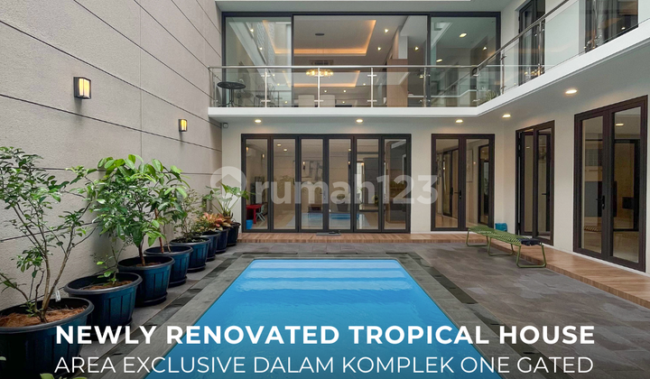 Rumah Baru Renovasi Modern Tropis Dalam Komplek di Mega Kuningan