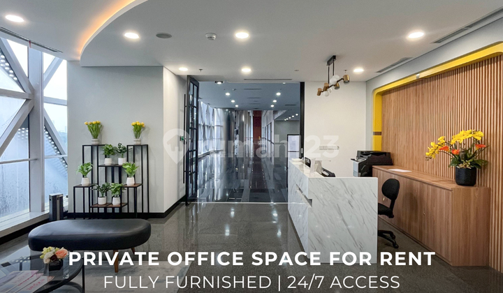 Ruang Kantor Privat Fully Furnished di Telkom Landmark Tower