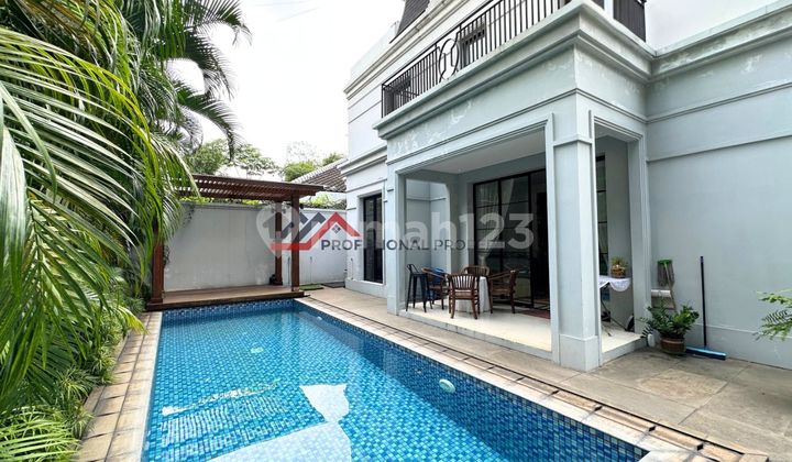 Modern European Classic House With Private Pool Area Kemang, Jakarta Selatan