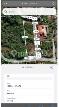 50 Ares of Land in Jimbaran, South Kuta, Bali