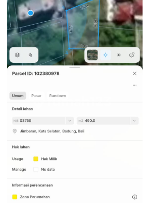 Tanah lt 2 View Laut Jimbaran