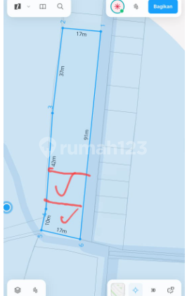 Tanah 3 Are Dekat Pantai Pandawa