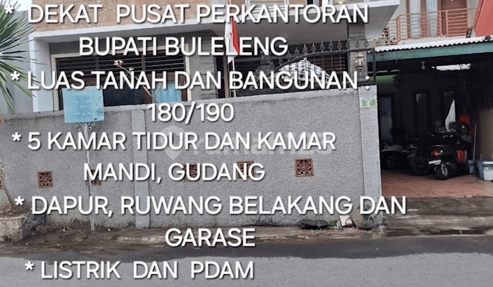 Di Jual Rumah Bagus 5 Kamar di Pusat Kota Singaraja Bekang Kantor Bupati Di Jual Rumah Bagus 5 Kamar di Pusat Kota Singaraja Bekang Kantor Bupati