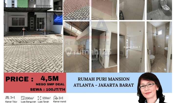 Disewakan Rumah Puri Mansion Atlanta - Kembangan, Jakarta Barat 1