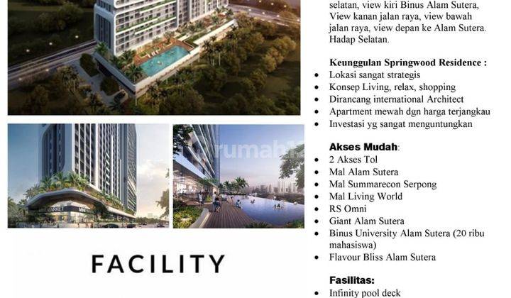 Jual Rugi Apartemen Di Bawah Harga Pasaran Springwood Tangerang 2