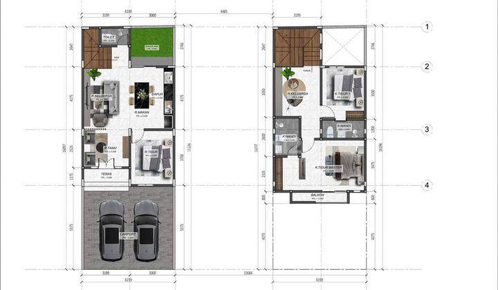 Rumah 2 Lantai Baru Modern Di Kota Denpasar Area Teuku Umar  2