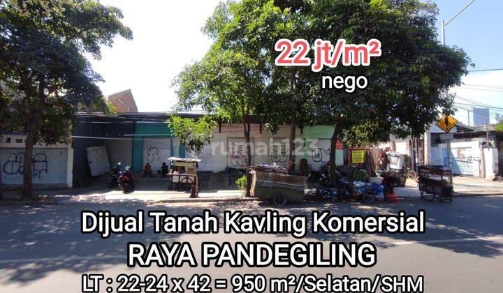 Tanah Kavling Komersial Raya Pandegiling Surabaya 22Jt 1