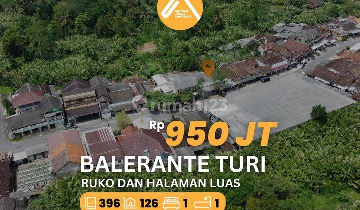 Jual Ruko Turi Balerante Halaman Belakang Luas Akses Simpangan 1