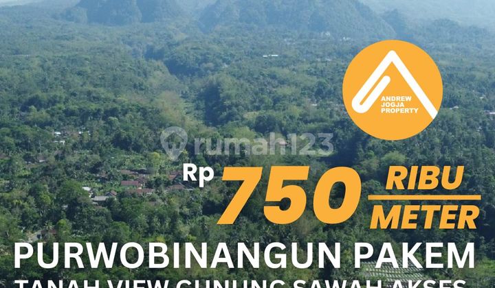 Jual Tanah Pekarangan Pakem Ukuran Besar View Gunung dan Sawah