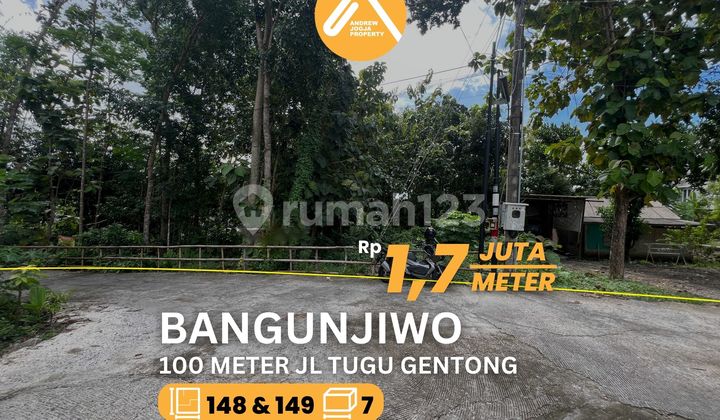 Yard Land Bangunjiwo Gendeng with Concrete Road Access
