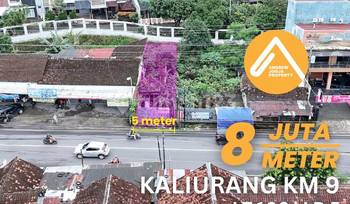 Jual Tanah Pinggir Jalan Kaliurang Strategis Belakang Sungai Mengalir Harga Murah