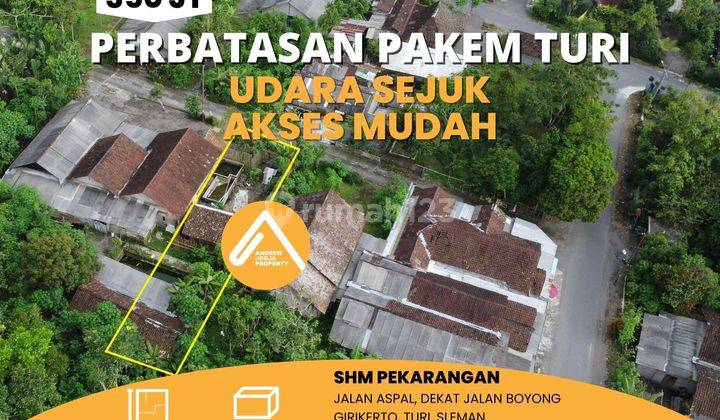 Tanah Pekarangan Perbatasan Pakem Turi Akses Mudah Udara Sejuk 1