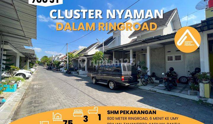 Jual Rumah Tamantirto Cluster Nyaman Strategis Dalam Ringroad 1