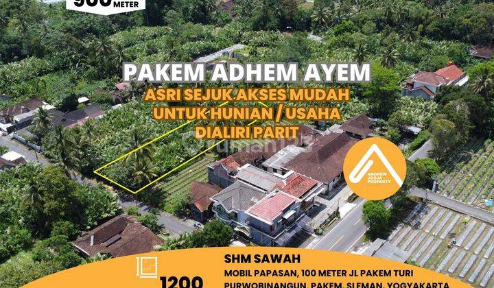 Jual Tanah Sawah Pakem Purwobinangun Dekat Jalan Pakem Turi 1