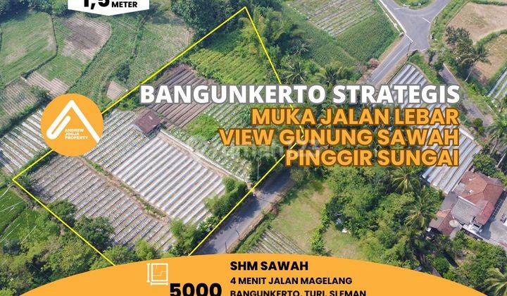 Tanah Bangunkerto Pinggir Sungai View Gunung Sawah 1