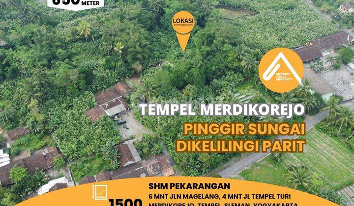 Tanah Tempel Sleman Pinggir Sungai Dekat Jalan Magelang 1