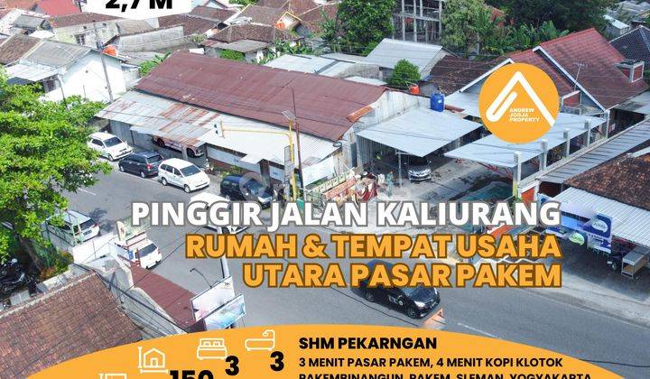 Rumah Dan Tempat Usaha Jalan Kaliurang Pinggir Jalan  1