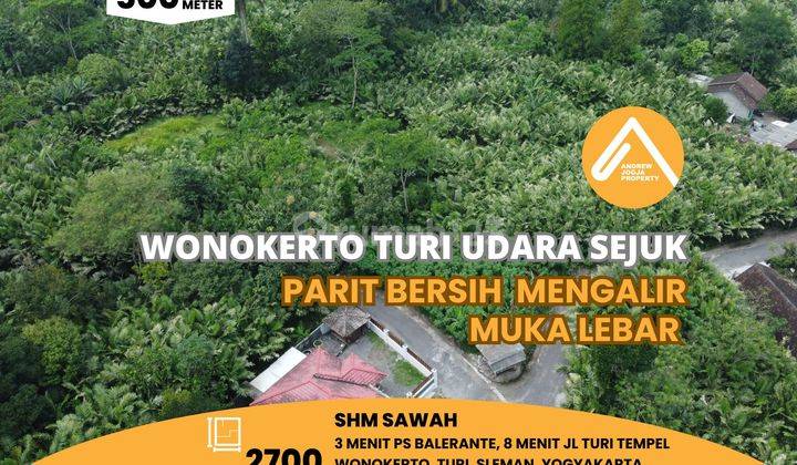 Tanah Wonokerto Turi Udara Sejuk Parit Mengalir Bersih 1