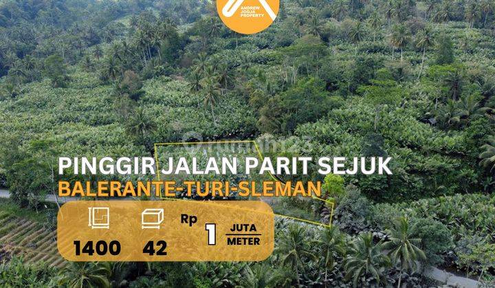 Jual Tanah Pekarangan Pinggir Jalan Turi Balerante Parit Sejuk 1