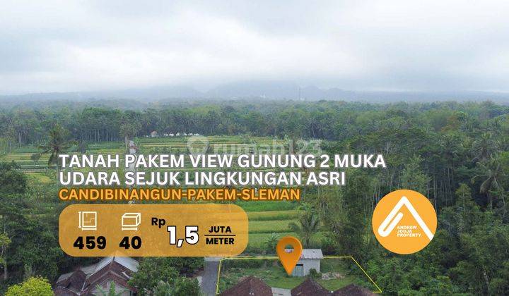 Tanah Pekarangan Pakem View Sawah Dan Gunung Akses Mudah Sejuk  1