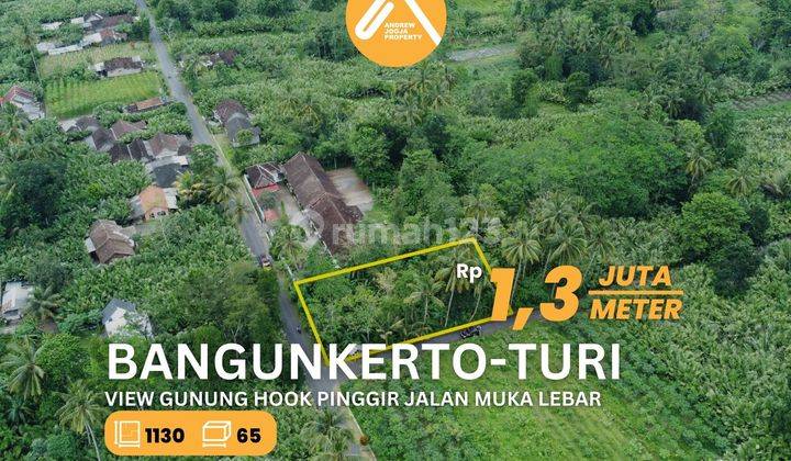 Tanah Pinggir Jalan Bangunkerto Turi View Gunung Udara Sejuk Asri 1