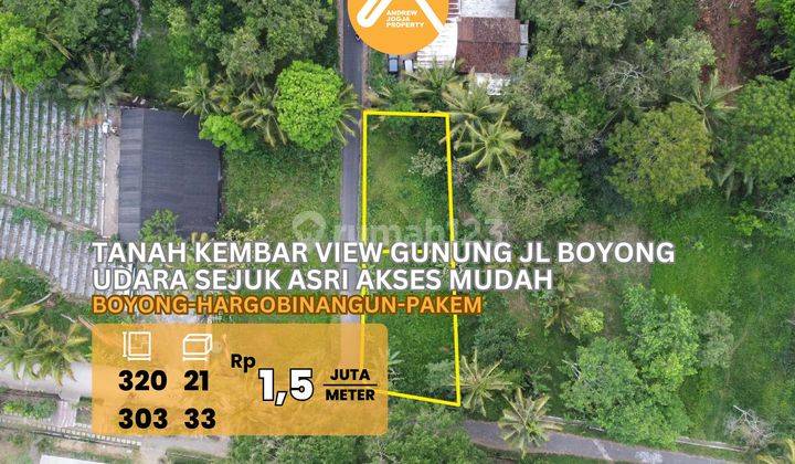 Jual Tanah Jalan Boyong View Gunung Akses Mudah Sejuk Asri 1