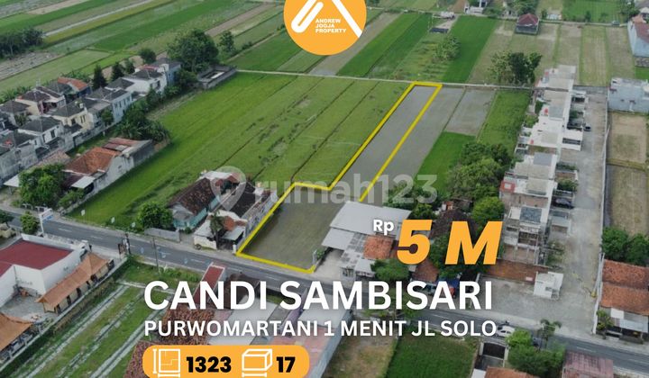 Jual Tanah Pinggir Jalan Candi Sambisari 1 Menit Jalan Solo