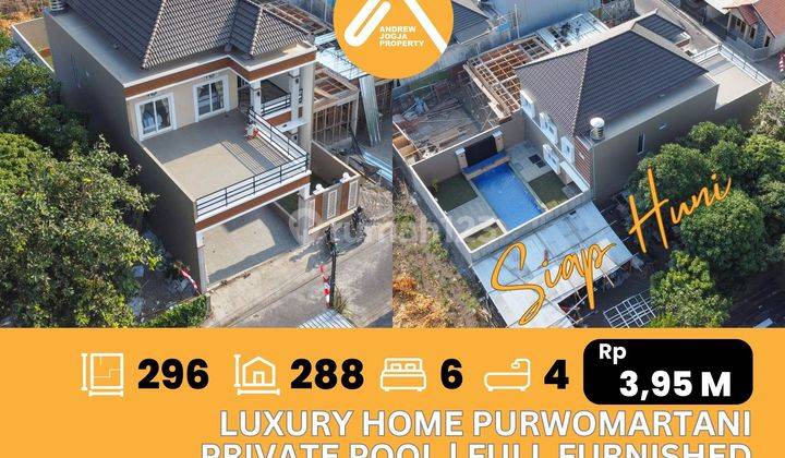 Jual Rumah Mewah Purwomartani Kolam Renang Full Furnished 1