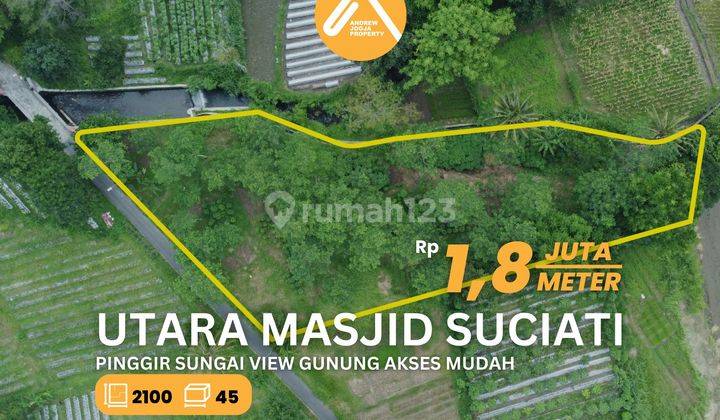 Tanah Pinggir Sungai Utara Masjid Suciati View Gunung Akses Mudah 1