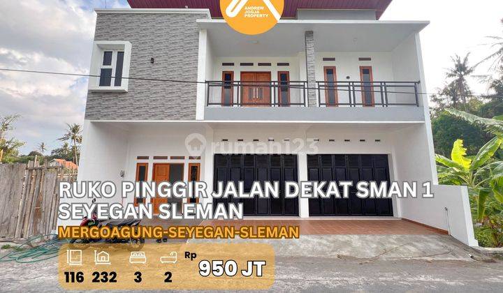 Ruko Pinggir Jalan Seyegan View Indah Jalan Papasan Lebar 1