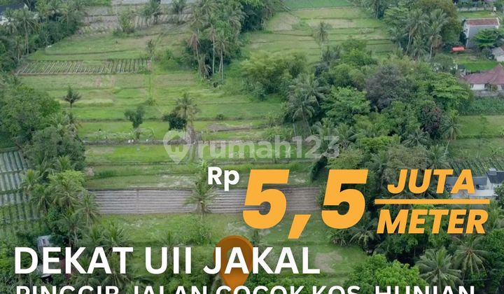 Jual Tanah Dekat UII View Sawah Gunung Parit Sejuk Mengalir Cocok Hunian Kos Homestay