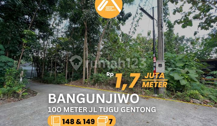 Residential Land in Bangunjiwo 100 Meters from Tugu Gentong Road