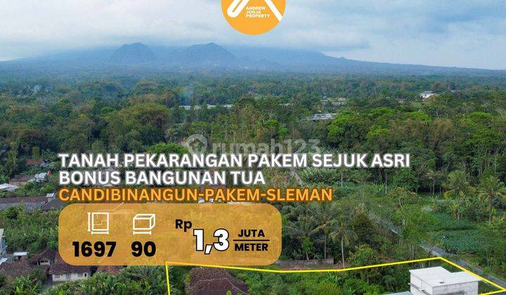 Tanah Pekarangan Pakem Candibinangun View Sawah Gunung Bonus Rumah Lawas 1