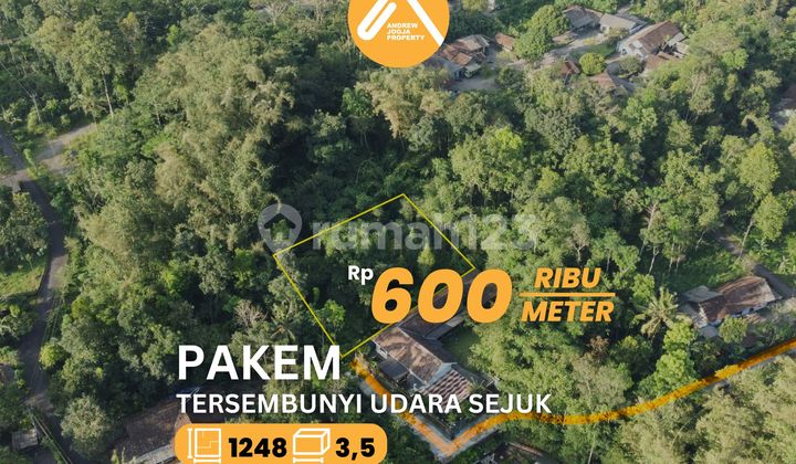Jual Tanah Pekarangan Pakem Tersembunyi Udara Sejuk Asri Akses Mobil