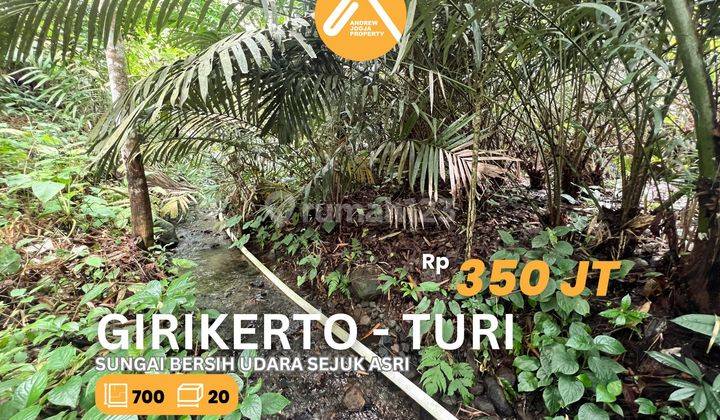 Jual Tanah Pekarangan Turi Girikerto Pinggir Sungai Sejuk Asri 1