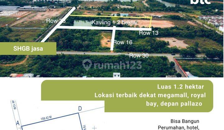 Di Jual Lahan 1,2 Heaktare  Dekat Pelabuhan Batam Center   1