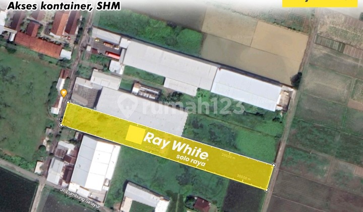 Dijual Tanah Zona Industri Siap Bangun di Parangjoro Grogol Skh