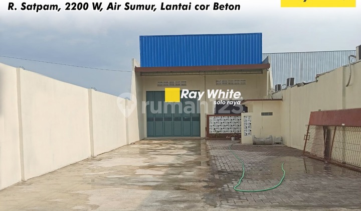 Disewakan Gudang Kawasan Pergudangan Gatak, Sukoharjo