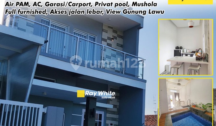 For Sale Villa Near Alun Karanganyar Location Lalung with mini swimming pool facility.