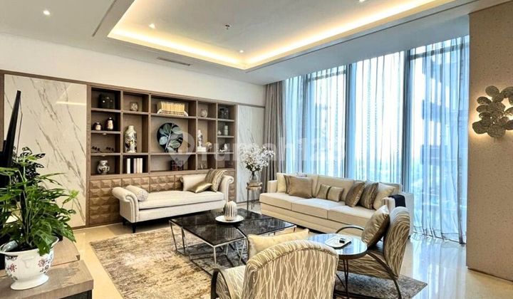 Senopati Suite Tower 2, Type 3 Bedroom - 300 Sqm, Luxurious Interior With Gourgeous Open Kitchen And Spacious Living Room