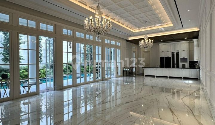 Grand European House in Mega Kuningan, with the Best Built-In Quality in Every Detail, Semi-Furnished Condition, Ready to Live In!